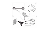 Slickblue 3-Piece Bathroom Hardware Set for Towel Bars, Hooks, and Accessories