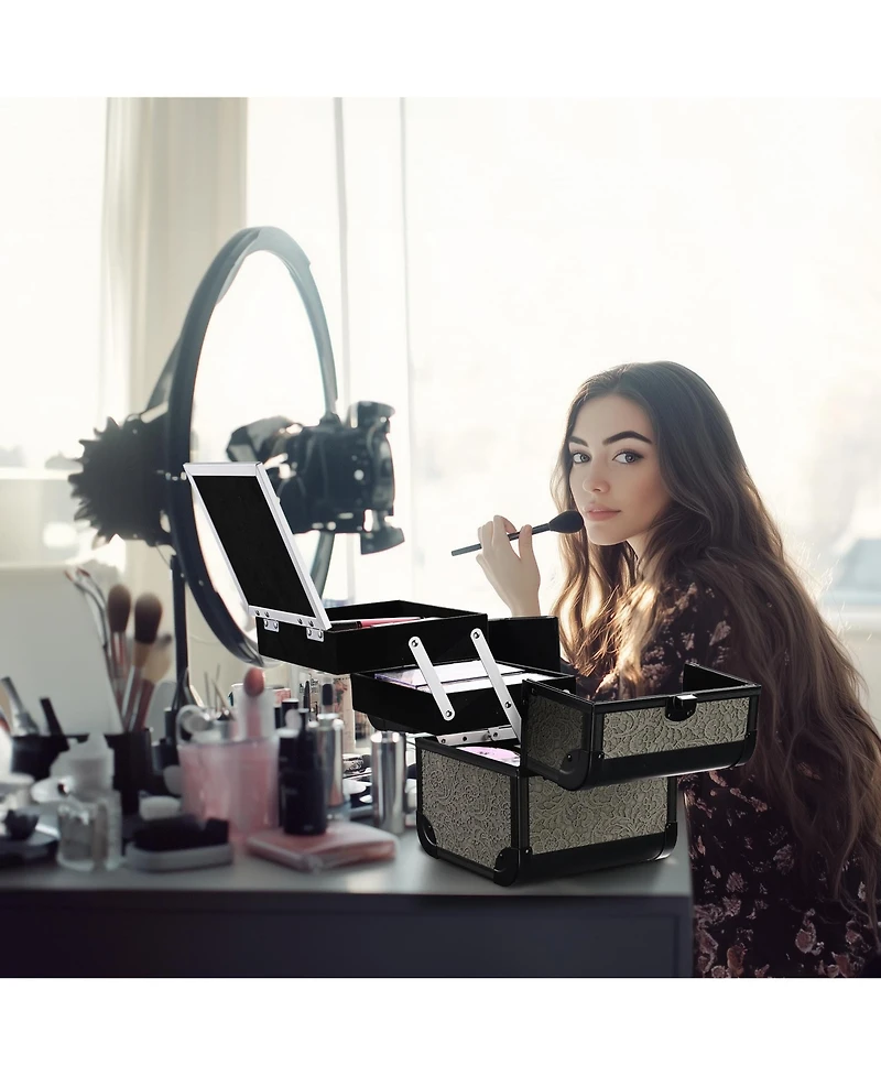 Byootique Makeup Train Case Cosmetic Organizer