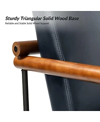 Hulala Home Justo Modern Arm Chair with Sturdy Metal Tube Side