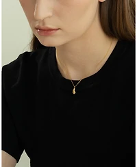 Sterling Silver 18k Gold Plated Jacqueline Teardrop Necklace – Lovely Gift Idea, Dainty Charm