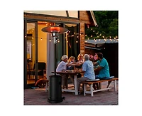 48000 Btu Propane Brown Patio Heater with Cover and Wheels