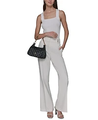 Karl Lagerfeld Paris Lafayette Quilted Leather Shoulder