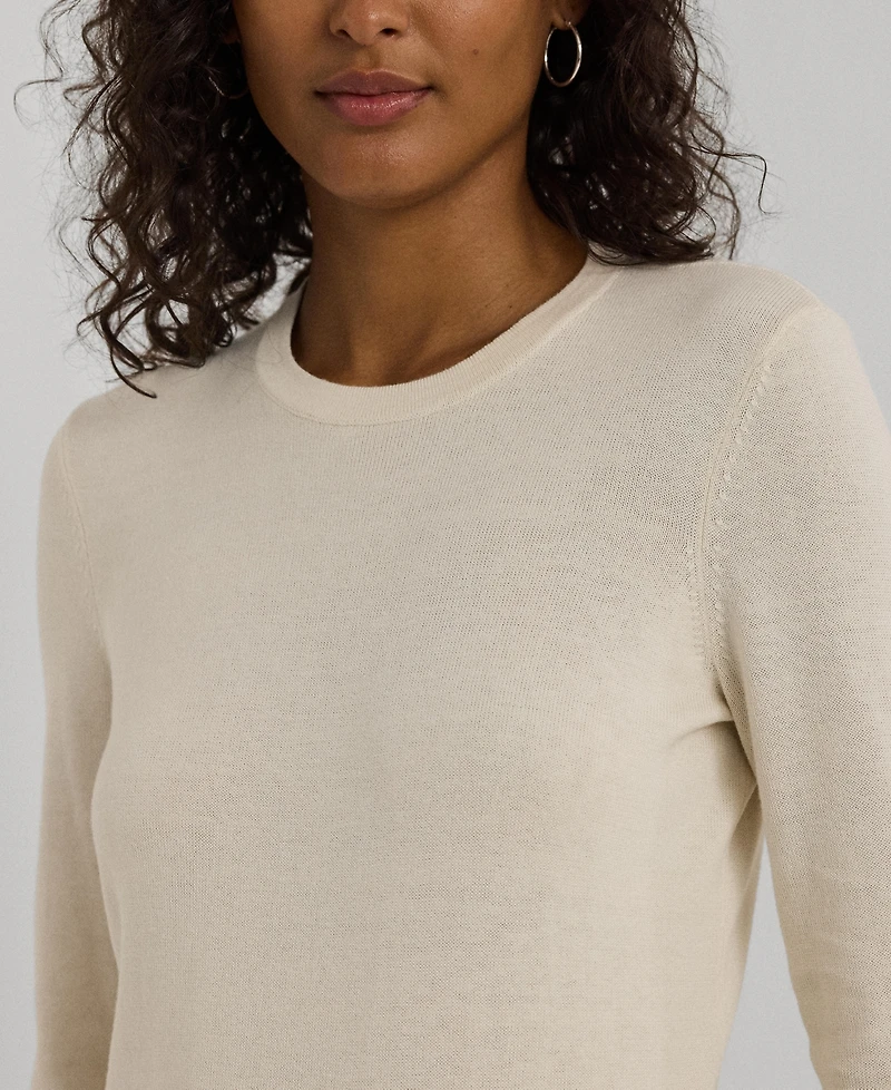Lauren Ralph Petite Cotton-Blend Sweater