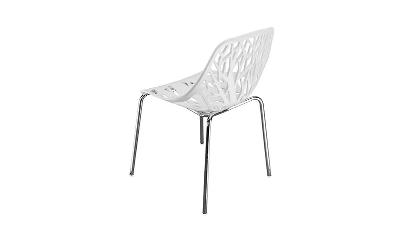 Slickblue 4-Piece Birds Nest Style Lounge Chair Set, Elegant White Design for Indoor & Outdoor Use
