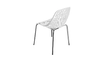 Slickblue 4-Piece Birds Nest Style Lounge Chair Set, Elegant White Design for Indoor & Outdoor Use