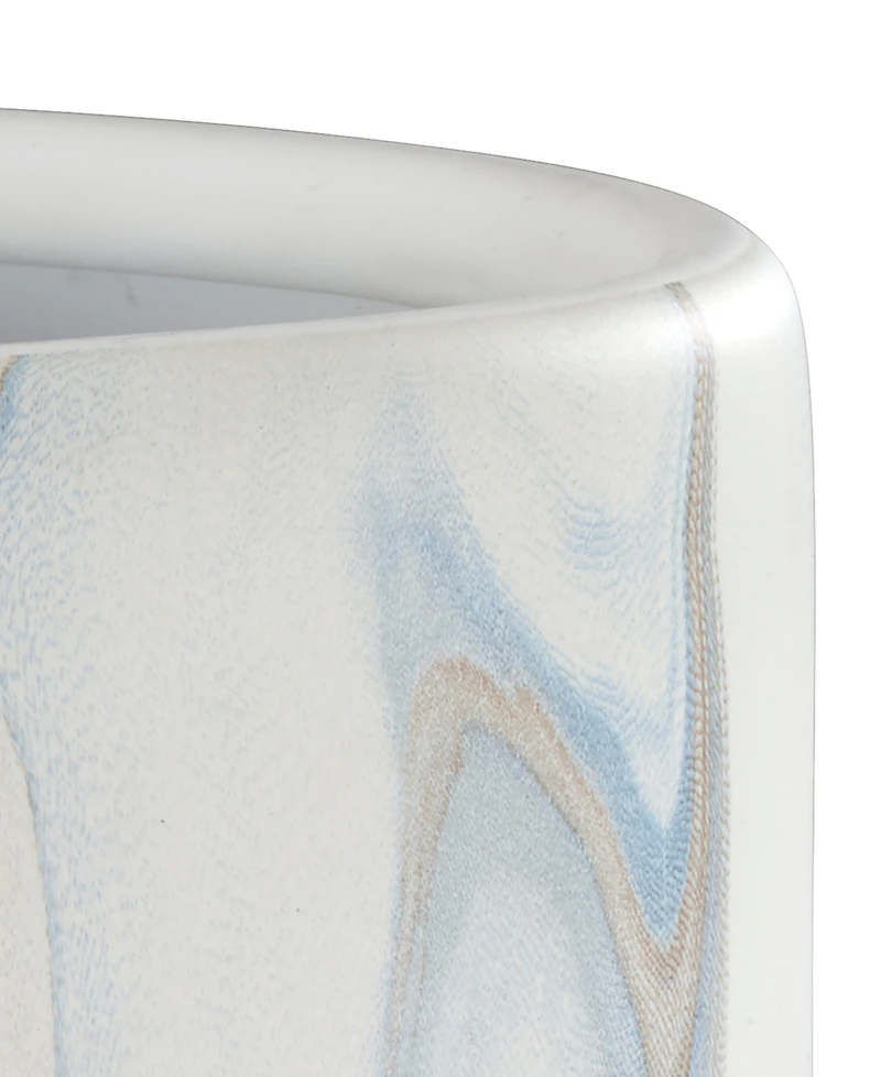 Avanti Waves Ceramic Wastebasket
