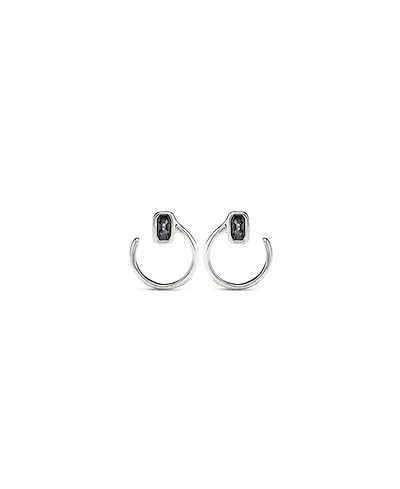 UNOde50 Sterling Silver-Plated Metal Alloy Needle Shaped Earrings