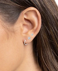 Macy's 3-Pc. Set Loveknot Stud & Twisted Hoop Earrings in 18K Gold Over Sterling Silver or Sterling Silver
