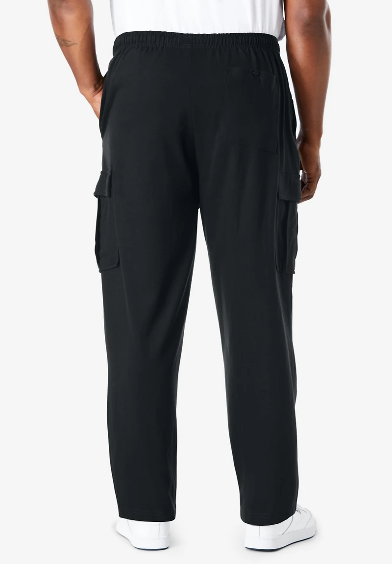 KingSize Big & Tall Lightweight Jersey Cargo Sweatpants