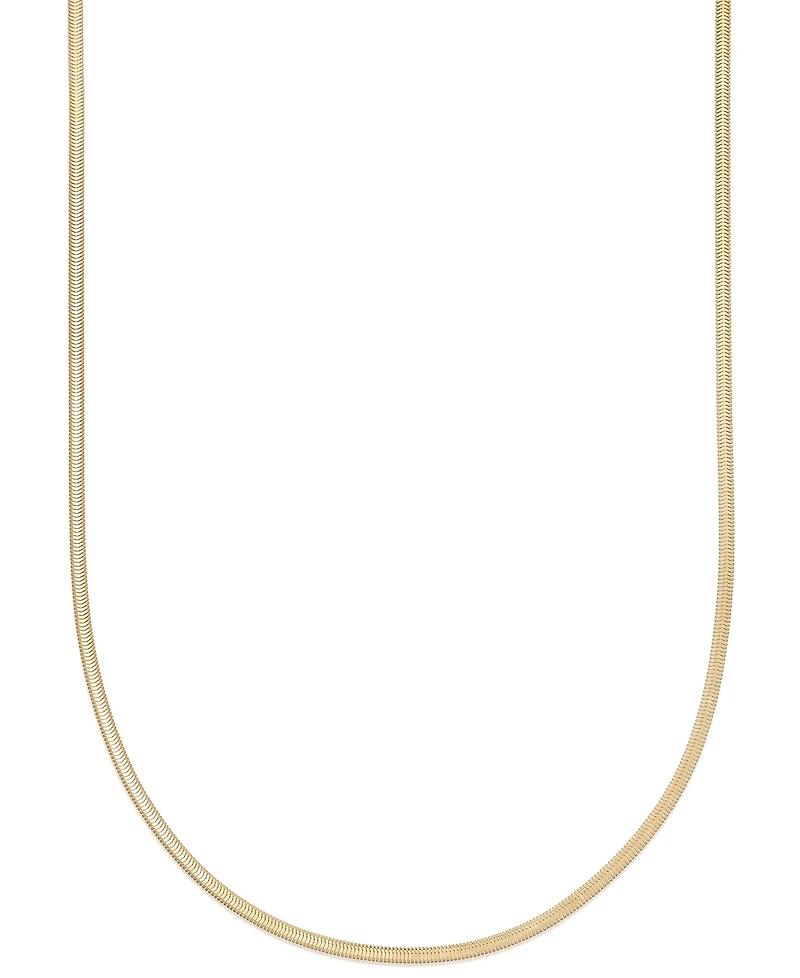 Macy's Diamond Cut Snake Chain 18" Necklace (3mm) in 10k Yellow Gold
