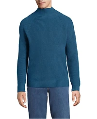 Lands' End Men's Long Sleeve Shaker Mock Neck Sweater