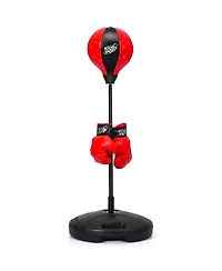 Kids Adjustable Stand Punching Bag Toy Set with Boxing Glove