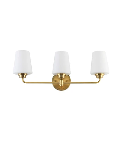 Flynama 22.5 in. W 3-Light White Plus Gold Bathroom Vanity Light with Shade