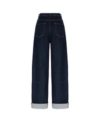 Nocturne Women's High Waist Folding Leg Jeans