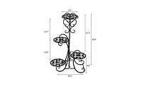 Slickblue 4 Potted Rounded Flower Metal Shelves Plant Pot Stand