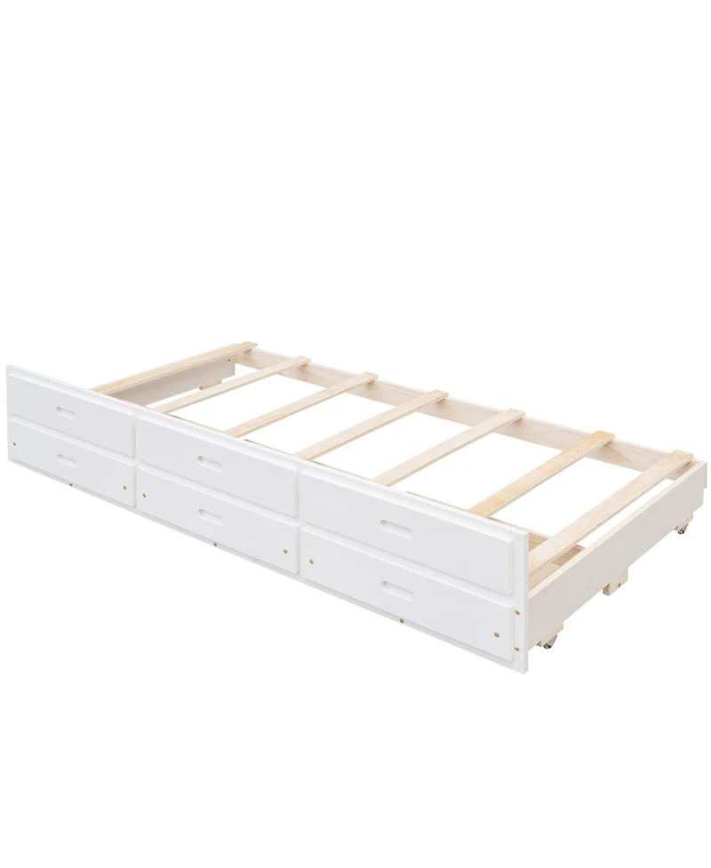 Streamdale Twin-Over-Full Bunk with Trundle & Drawers