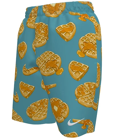 Nike Big Boys 7" Tossed Waffle Volley Swim Shorts