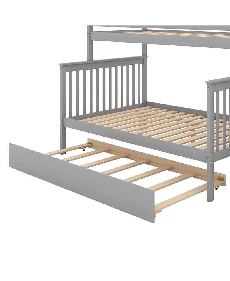Streamdale Twin Over Full Bunk Bed With Trundle And Staircase