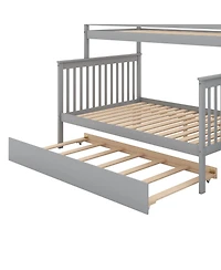 Streamdale Twin Over Full Bunk Bed With Trundle And Staircase
