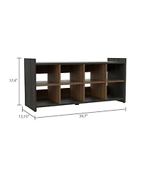 Streamdale Entryway Storage Unit, Eight Shoe Capacity - Espresso Mahogany