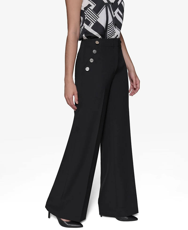 Karl Lagerfeld Paris Women's Sailor Wide-Leg Pants