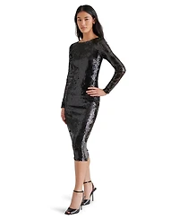 Steve Madden Women's Ronan Sequinned Boat-Neck Dress
