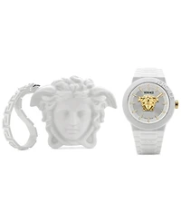 Versace Men's Swiss V-Pop White Silicone Strap Watch 43mm