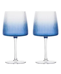 Anton Studio Designs Empire Blue Gin Glasses, Set of 2