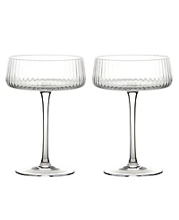 Anton Studio Designs Empire Clear Champagne Coupes, Set of 2
