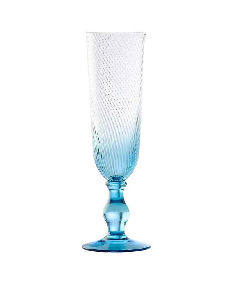 Anton Studio Designs Swirl Champagne Flutes, Set of 4