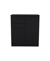 Streamdale Idaho Dresser With 2-Door Cabinets And Drawer - Black