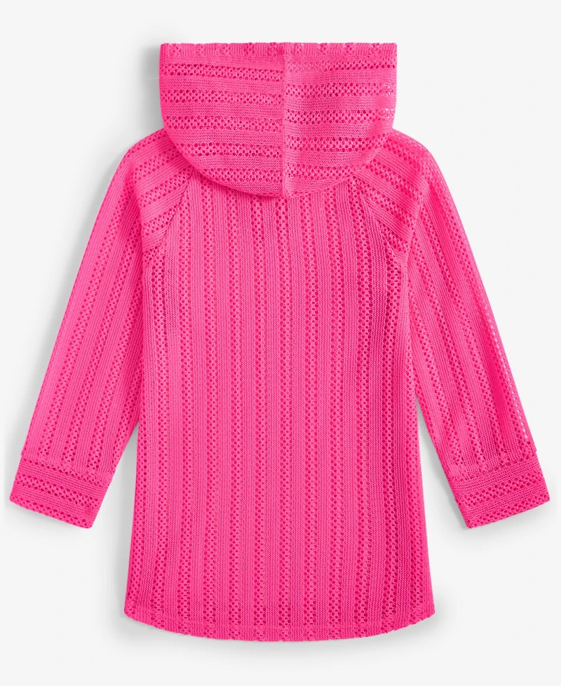 Epic Threads Toddler And Little Girls Long-Sleeve Hooded Mesh Swim Cover-Up, Exclusively at Macy's