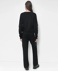 Dkny Women's Cargo V-Neck Sweater