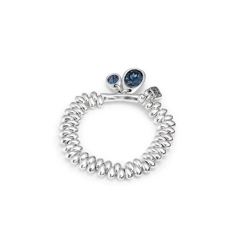 UNOde50 Sterling Silver Plated Metal Waterdrop Bracelet
