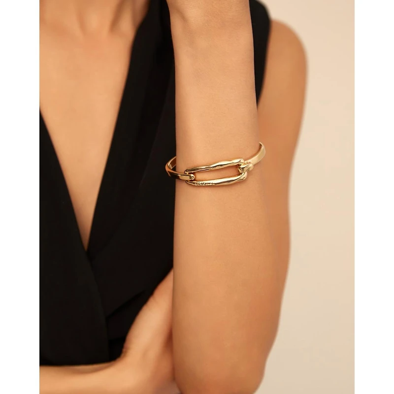 UNOde50 Sterling Silver-plated and 18K Gold Metal Rigid Bracelet