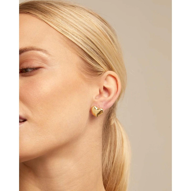 UNOde50 Medium Heart Shaped Metal Alloy Earring