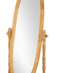 Streamdale Traditional Queen Anna Style Wood Floor Cheval Mirror, Oak Finish