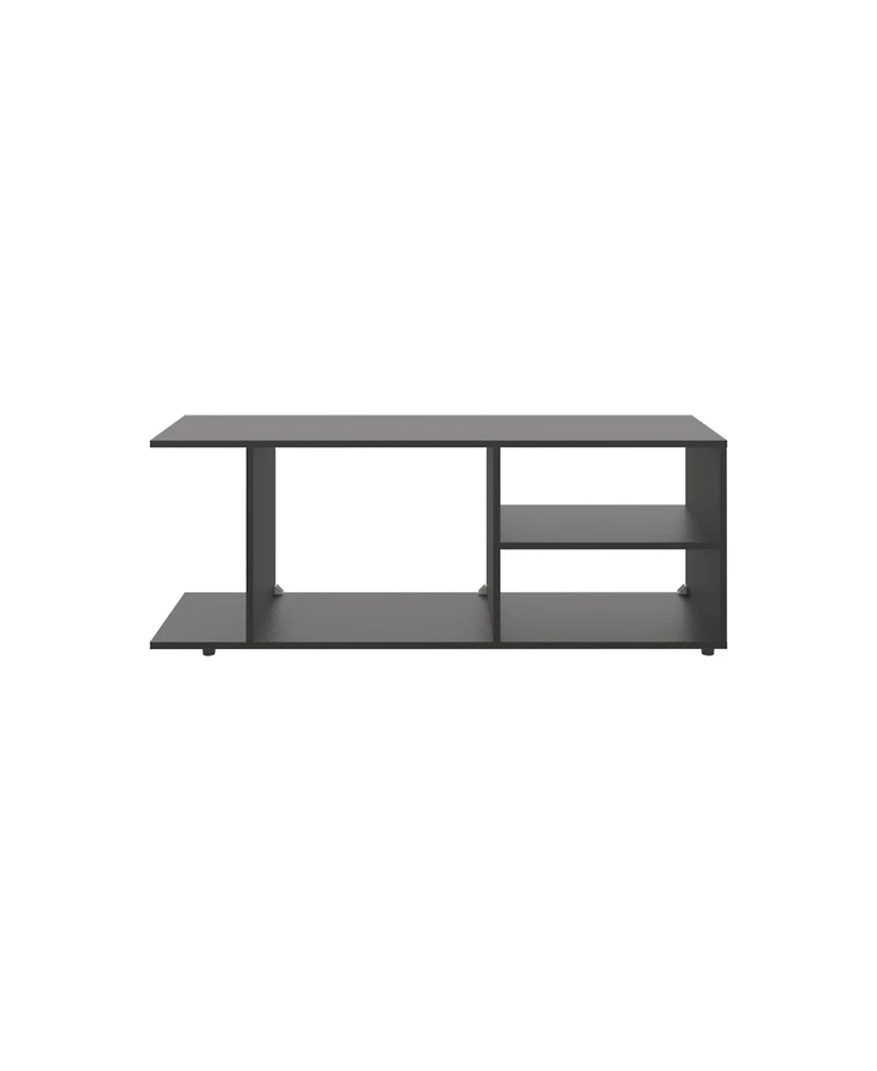Sudley Entertainment Center with 4 Shelves and 4 Legs, Black