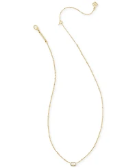 Kendra Scott Gold-Tone Mini Elisa Enamel Frame Short Pendant Necklace, 15" + 4" extender