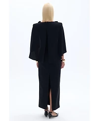 Nocturne Women's Cape Sleeve Maxi Dress