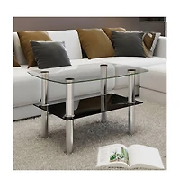 Coffee Table Glass 2 Tiers