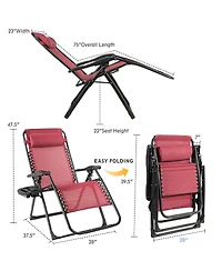 Inolait Sugift Oversize Lounge Chair with Cup Holder of Heavy Duty for outdoor
