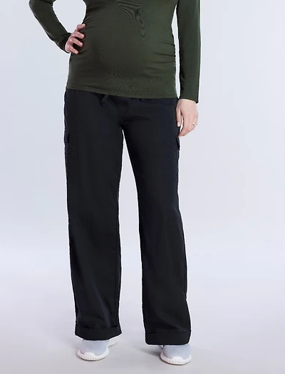 Motherhood Maternity Under the Belly Utility Cargo Relaxed Fit Pant