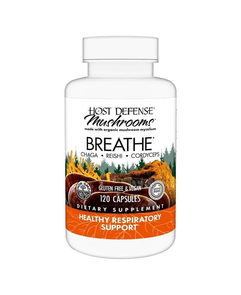 Host Defense Breathe Capsules - Immune & Respiratory Support Mushroom Supplement
