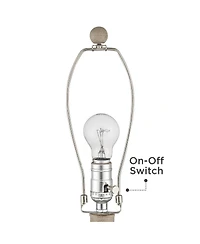 Barnes and Ivy Brighton 27 1/4" Tall Hammered Pot Farmhouse Rustic Modern Table Lamp Beige Finish Metal Single Living Room Bedroom