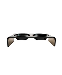 Hiddin Small Bronze Double Bowl Pet Feeder