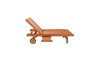 Slickblue Outdoor Garden Fir Wooden Bed with Wheels and Drawers