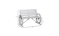 Slickblue Sturdy Fir Wood Garden Chair – Light Grey with Wheel Design, 550 lbs. Capacity
