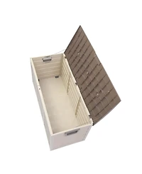 Slickblue 75 Gallon Outdoor Garden Plastic Storage Deck Box – Elegant & Practical Storage Solution