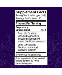 Host Defense Lion's Mane Extract - Brain Health Support Supplement - Mushroom Supplement to Support Focus & Memory Function